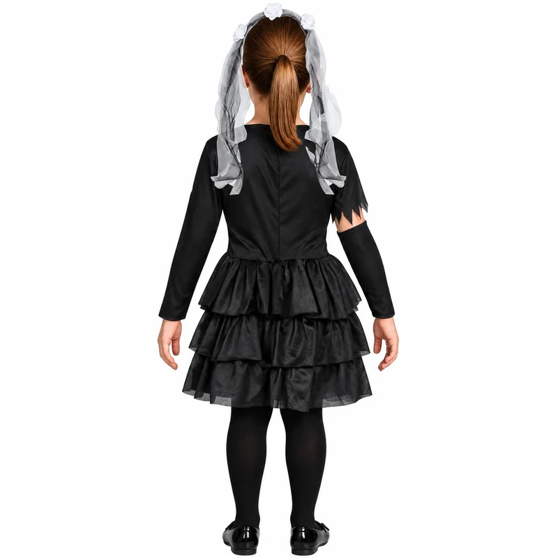 Halloween Kinderkostüm "Skelett Braut" | 4-tlg.