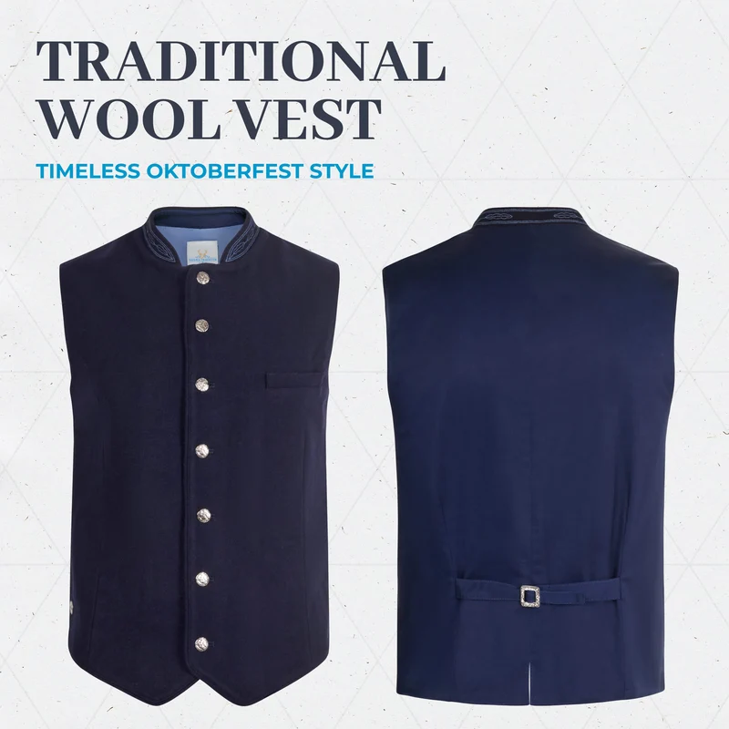 Lederhosen Vest Men Blue