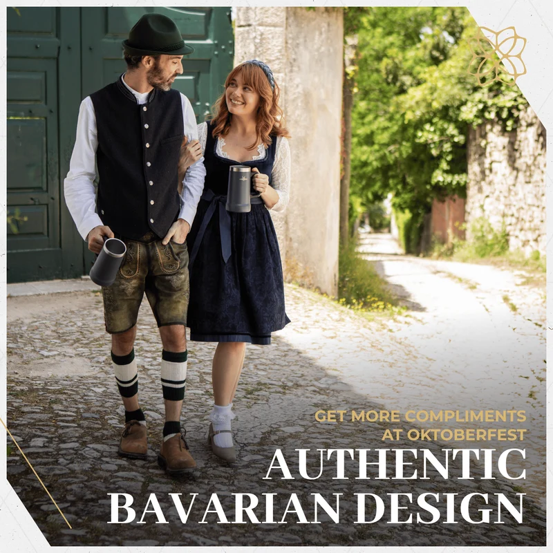 German Dirndl Dress Dark Blue Velvet