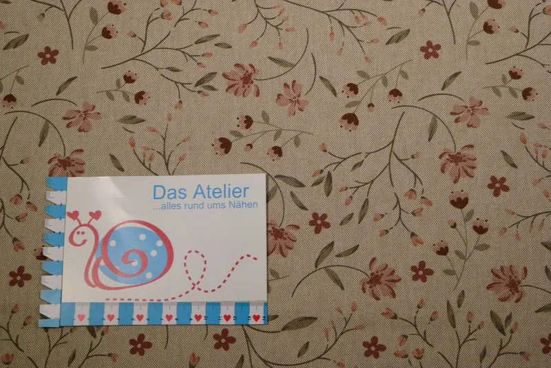 Dekostoff Blumenwiese, beige