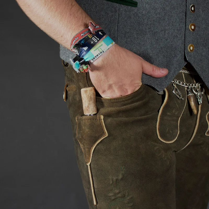 Lederhosen Flachmann I derf des
