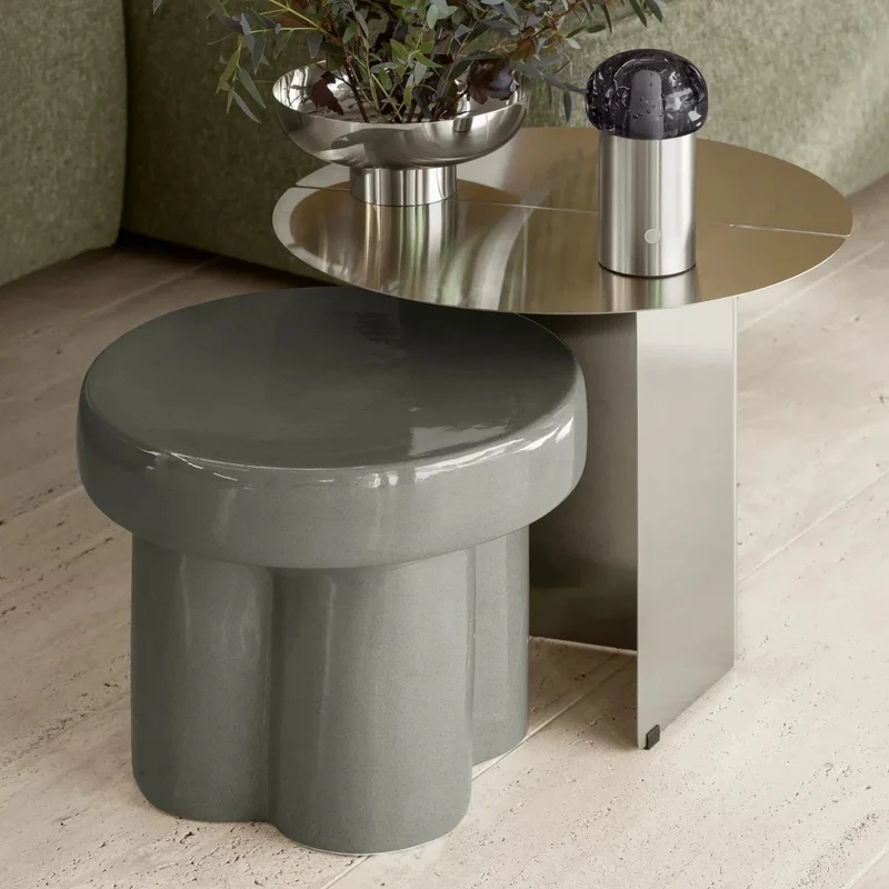 blomus TORU Keramik Hocker – Sitzhocker & Beistelltisch, Ø 40 cm
