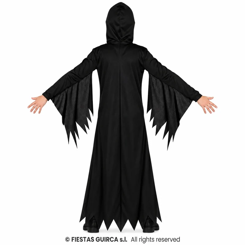 Halloween Kinderkostüm "Skelett mit Kapuze" | Schwarz
