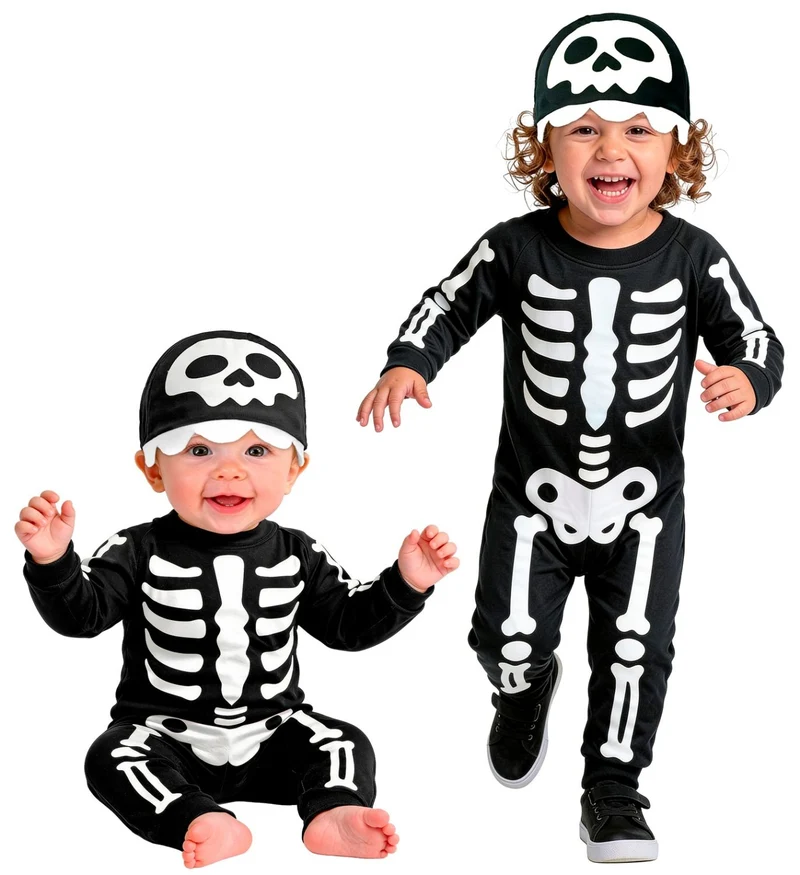 Halloween Babykostüm "Süßes Skelett" für Kinder | 2-tlg.