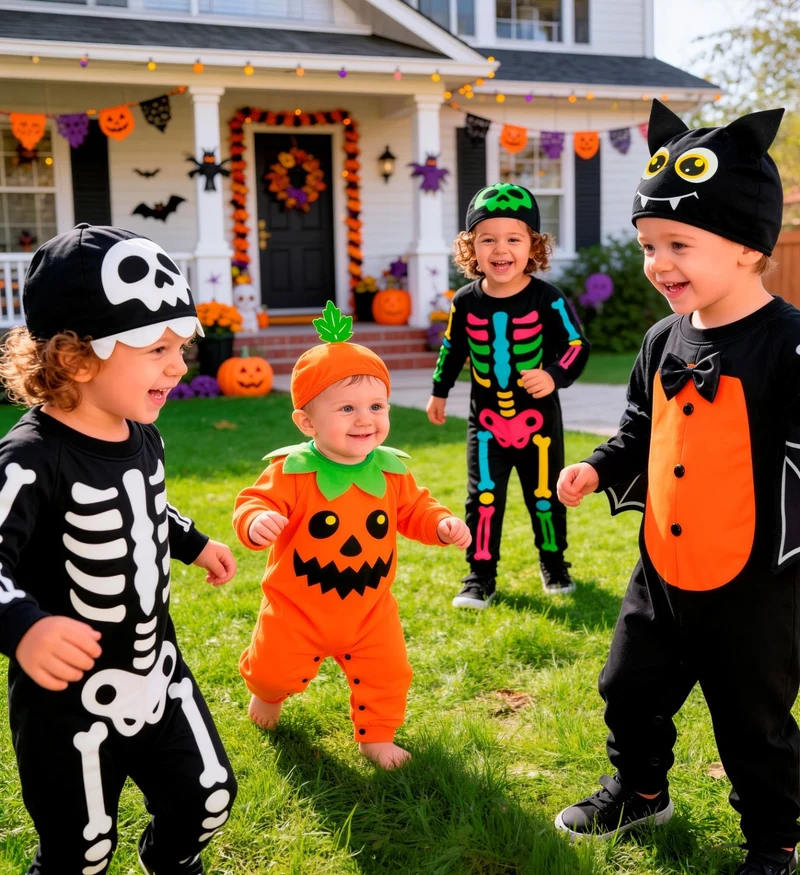Halloween Babykostüm "Süßes Skelett" für Kinder | 2-tlg.