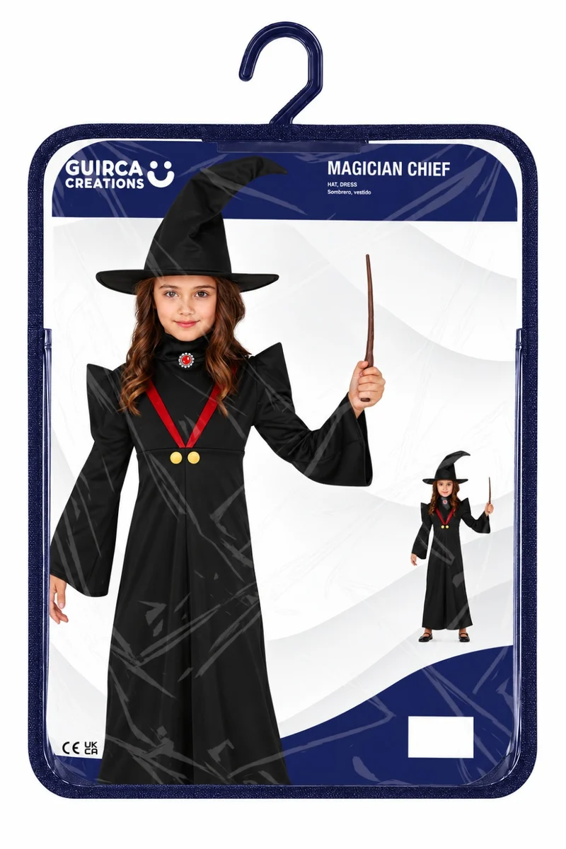 Halloween Kinderkostüm "Magierin" | Hexenhut und Kleid