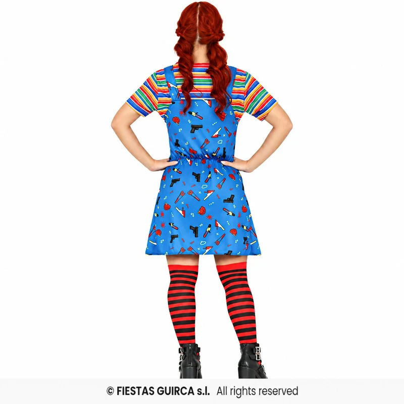 Halloween Damen Kostüm "Killer Puppe" | Kleid und Shirt