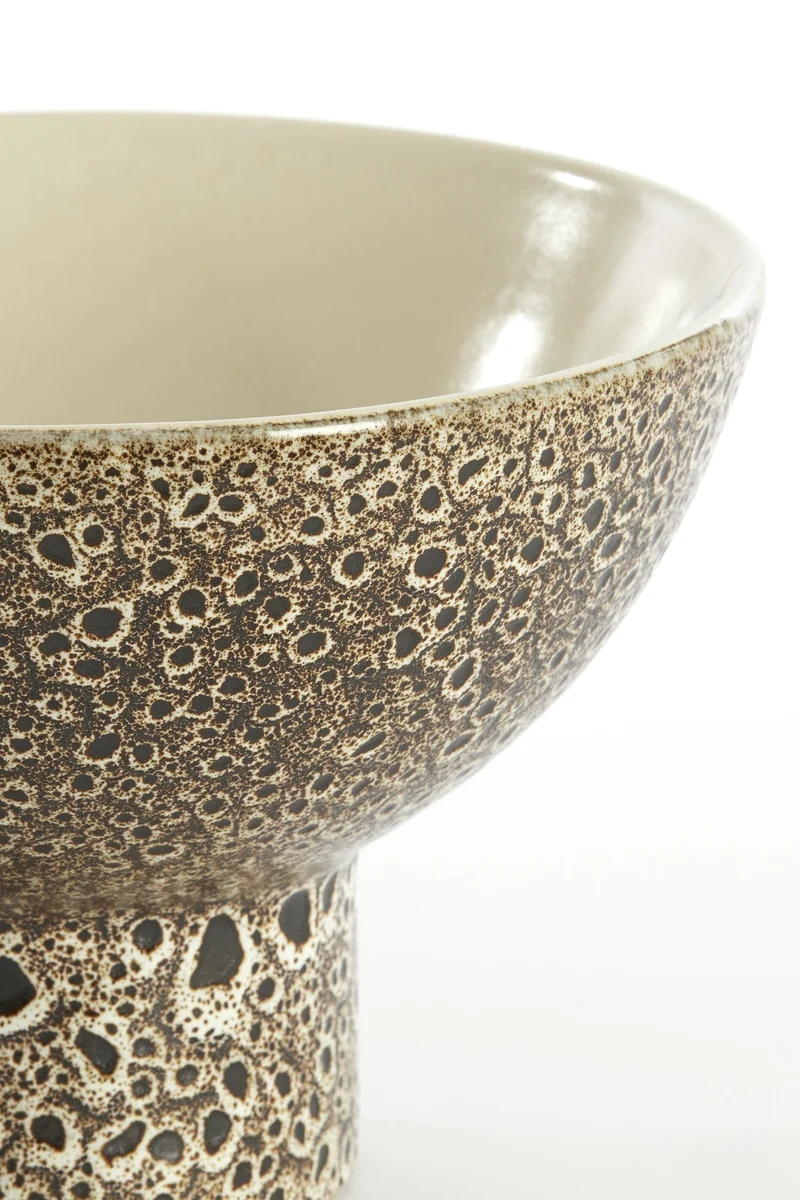Schale auf Fuß KAVALA crème Ø31,5x21cm