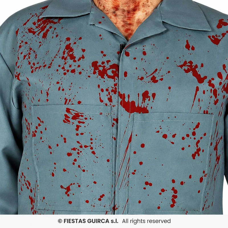 Halloween Herren Kostüm "Psycho" | Blutiger Overall