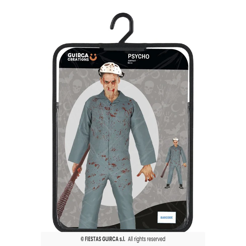 Halloween Herren Kostüm "Psycho" | Blutiger Overall