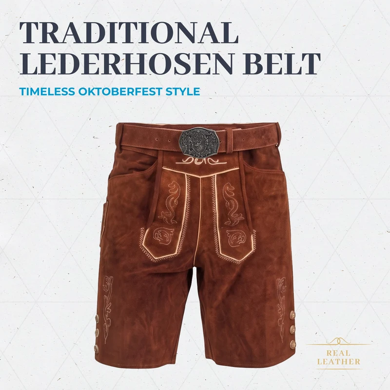 Lederhosen Belt Dark Brown