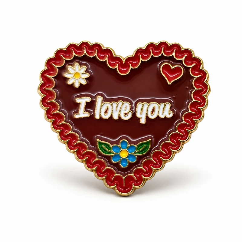 Anstecker Lebkuchenherz I love you