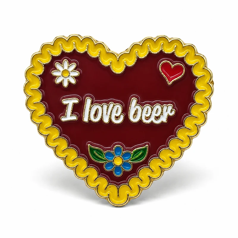 Anstecker Lebkuchenherz I love beer