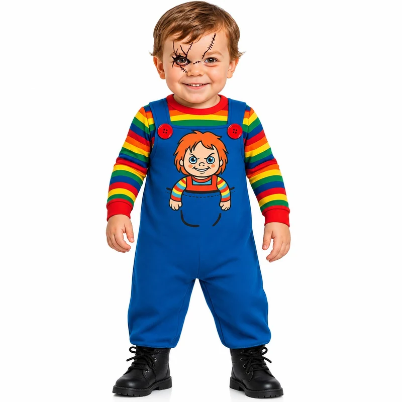 Halloween Babykostüm "Böse Puppe" für Kinder | Einteiler