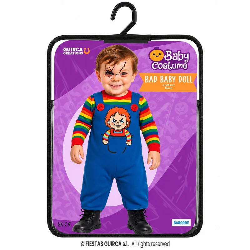 Halloween Babykostüm "Böse Puppe" für Kinder | Einteiler
