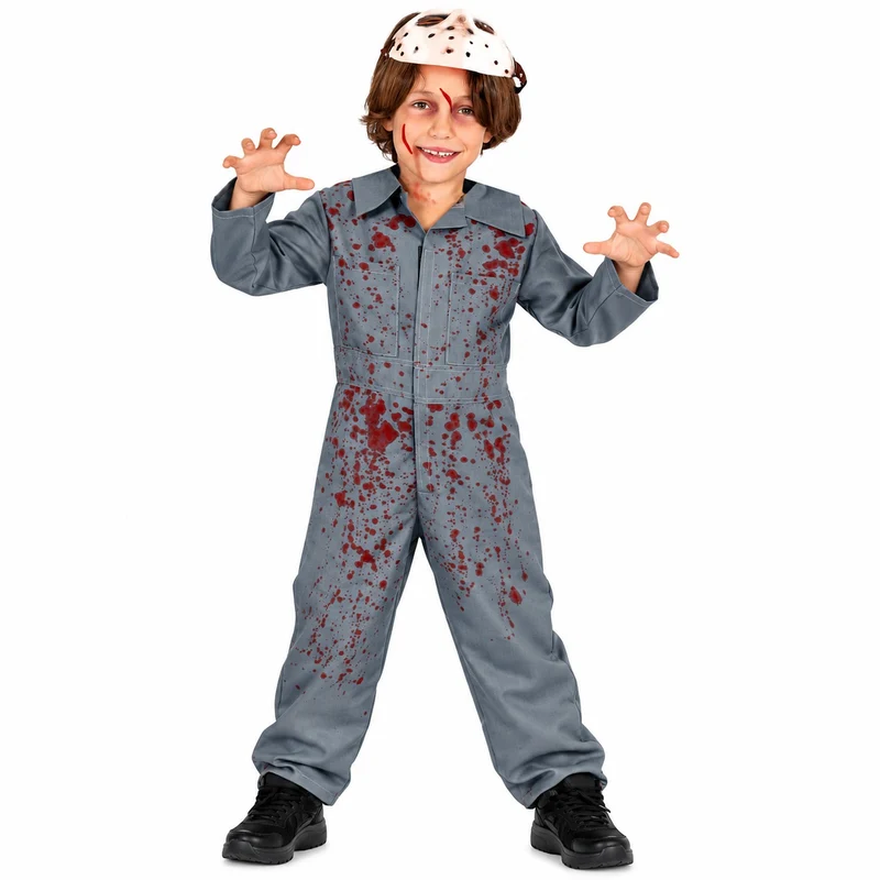 Halloween Kinderkostüm ""Psychopath" Grau | 2-tlg.