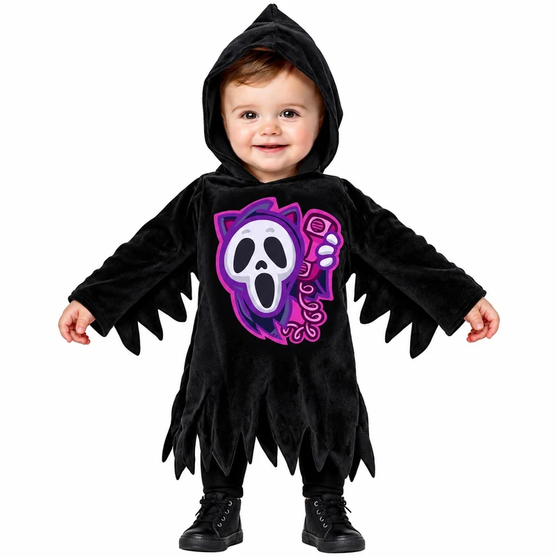 Halloween Babykostüm "Little Ghost" für Kinder | Schwarz