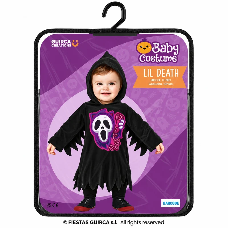 Halloween Babykostüm "Little Ghost" für Kinder | Schwarz