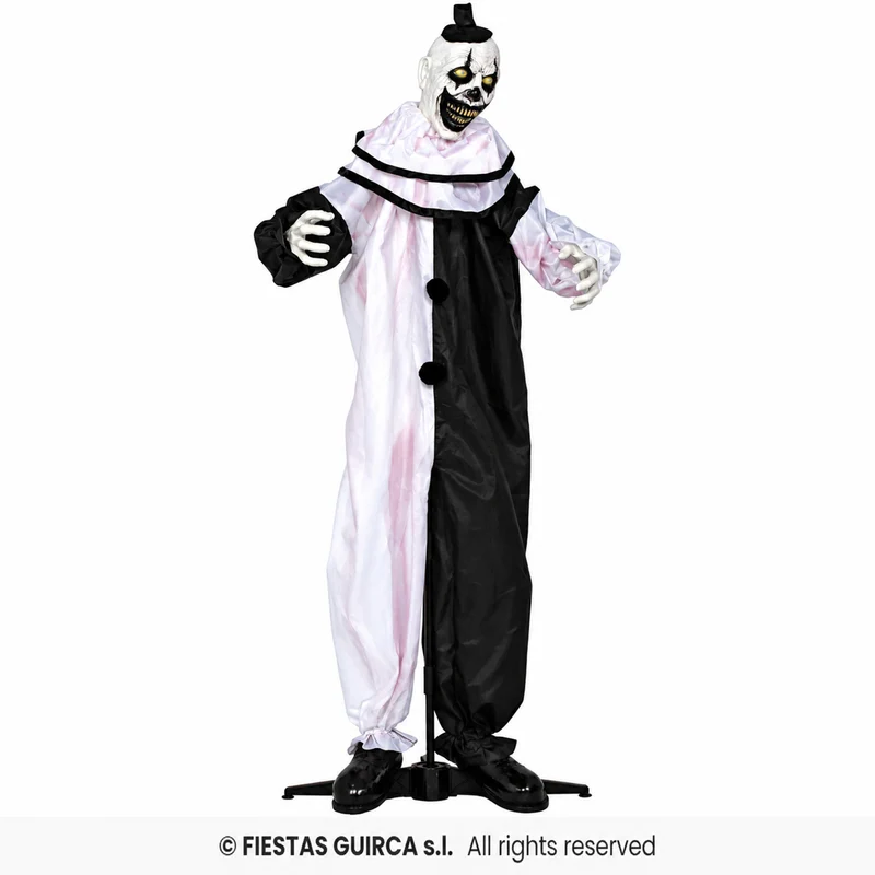 Halloween Figur "Terror Clown" Animiert | 205 cm - Bewegung, Sound & Licht