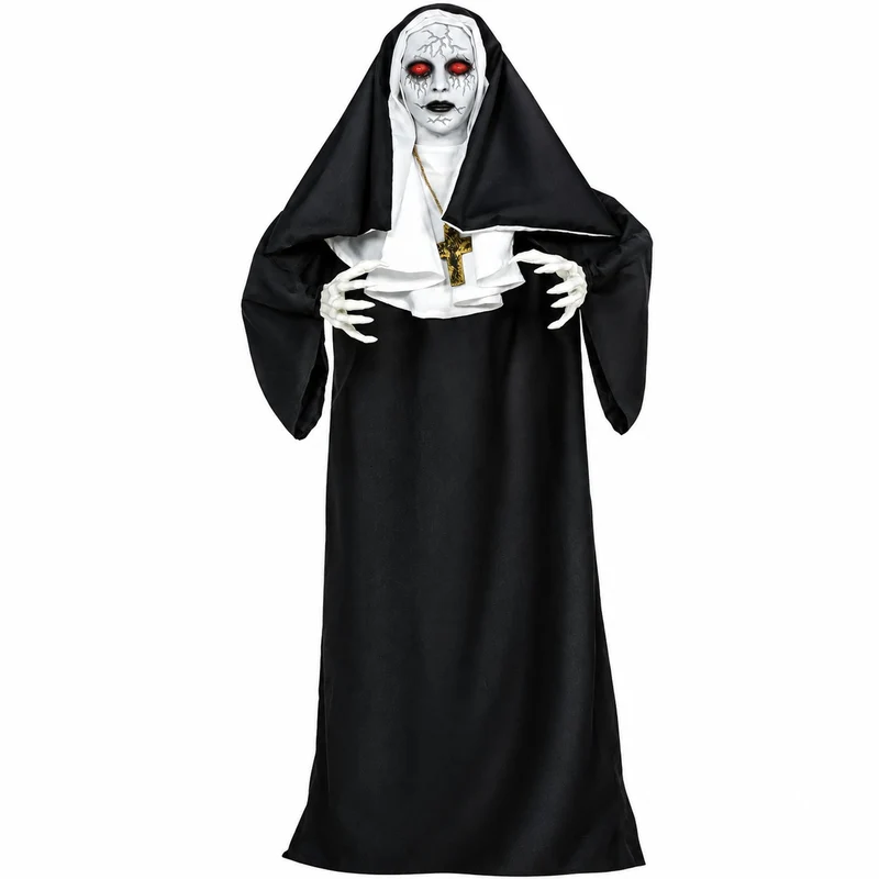 Halloween Figur "Horror Nonne" Animiert | 150 cm - Bewegung, Sound & Licht