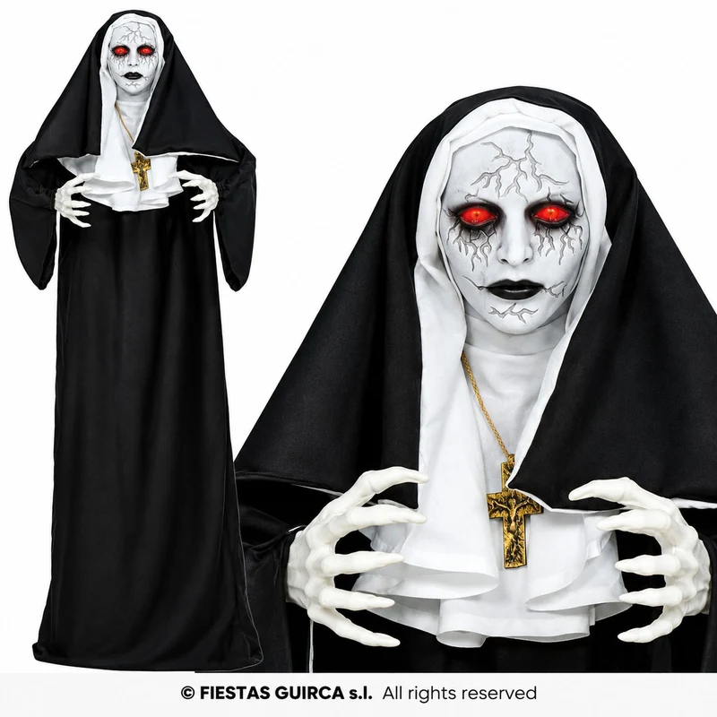 Halloween Figur "Horror Nonne" Animiert | 150 cm - Bewegung, Sound & Licht