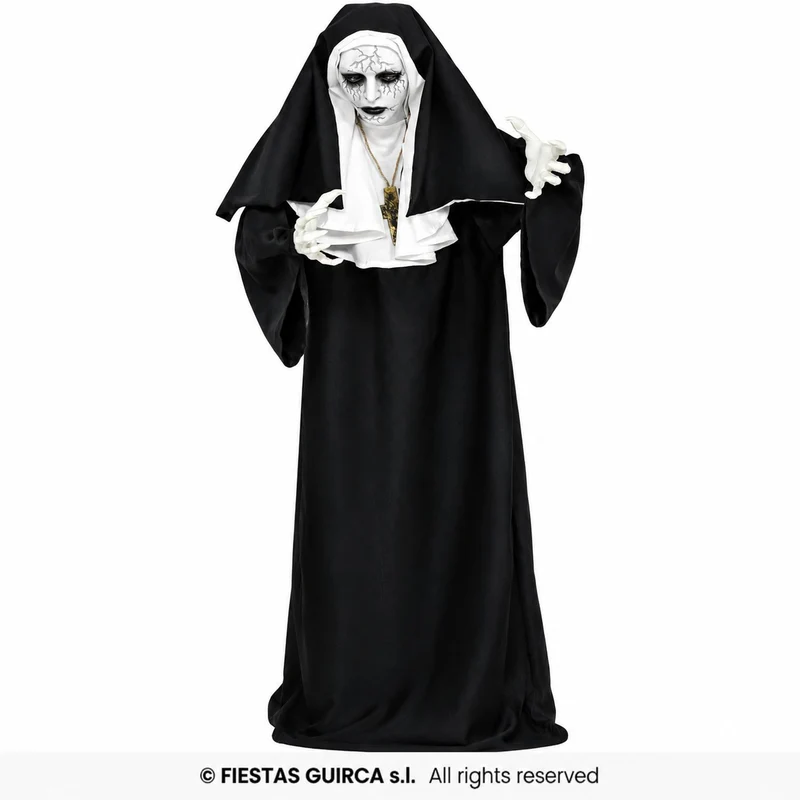 Halloween Figur "Horror Nonne" Animiert | 150 cm - Bewegung, Sound & Licht