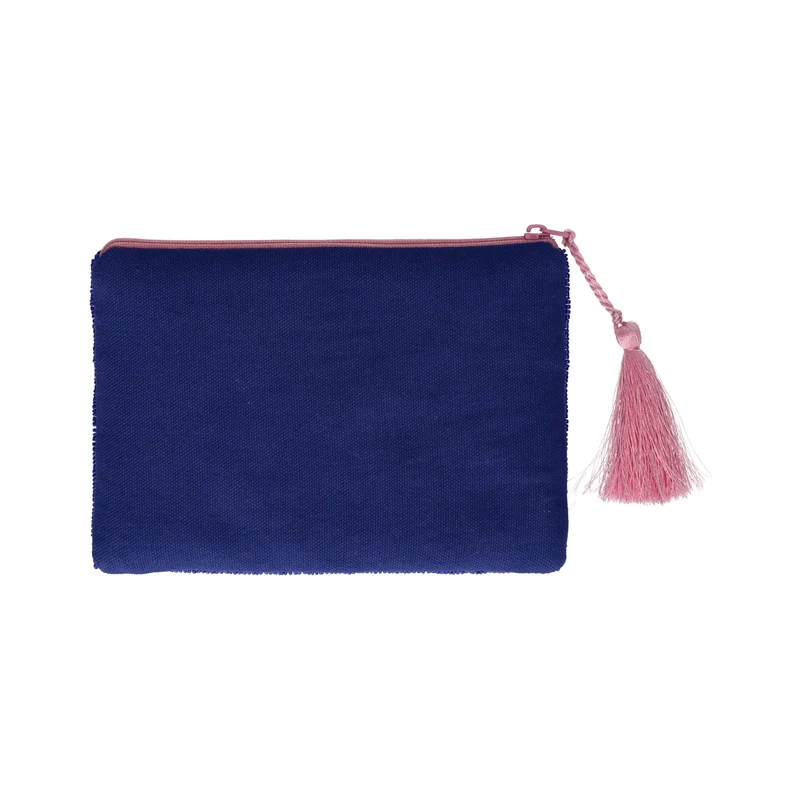 Kosmetiktasche ELODIE M Motiv: Blüten blau