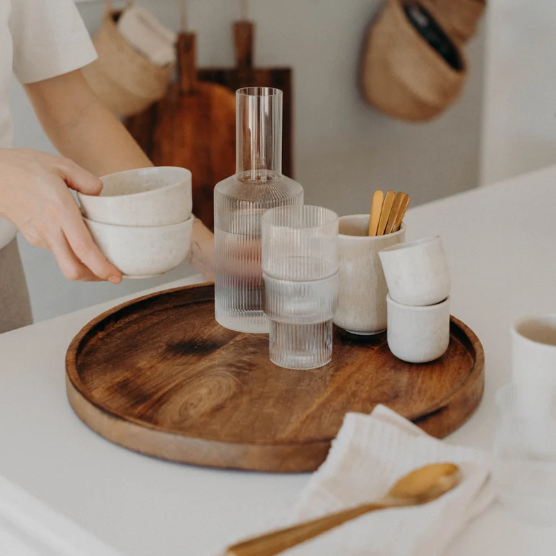 Tablett | Mangoholz | rund