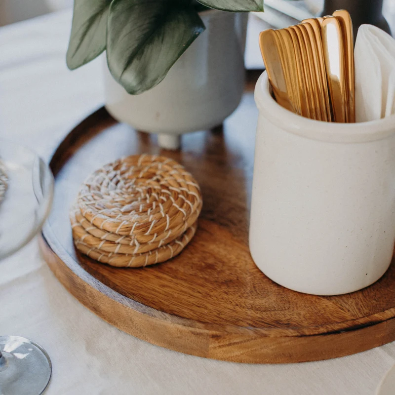 Tablett | Mangoholz | rund