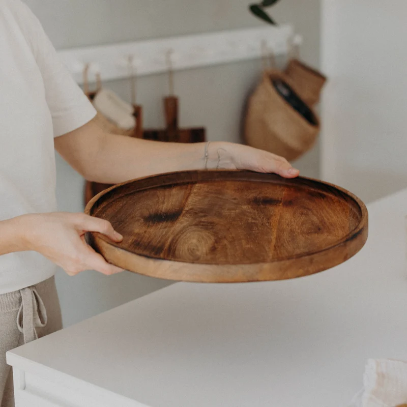 Tablett | Mangoholz | rund
