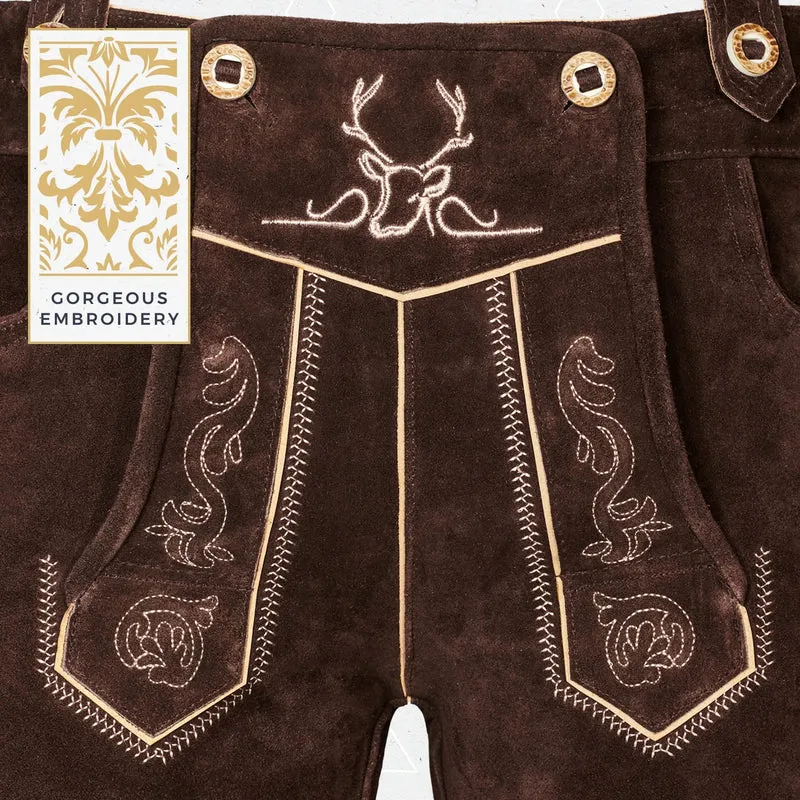 Lederhosen Men Short Chocolate