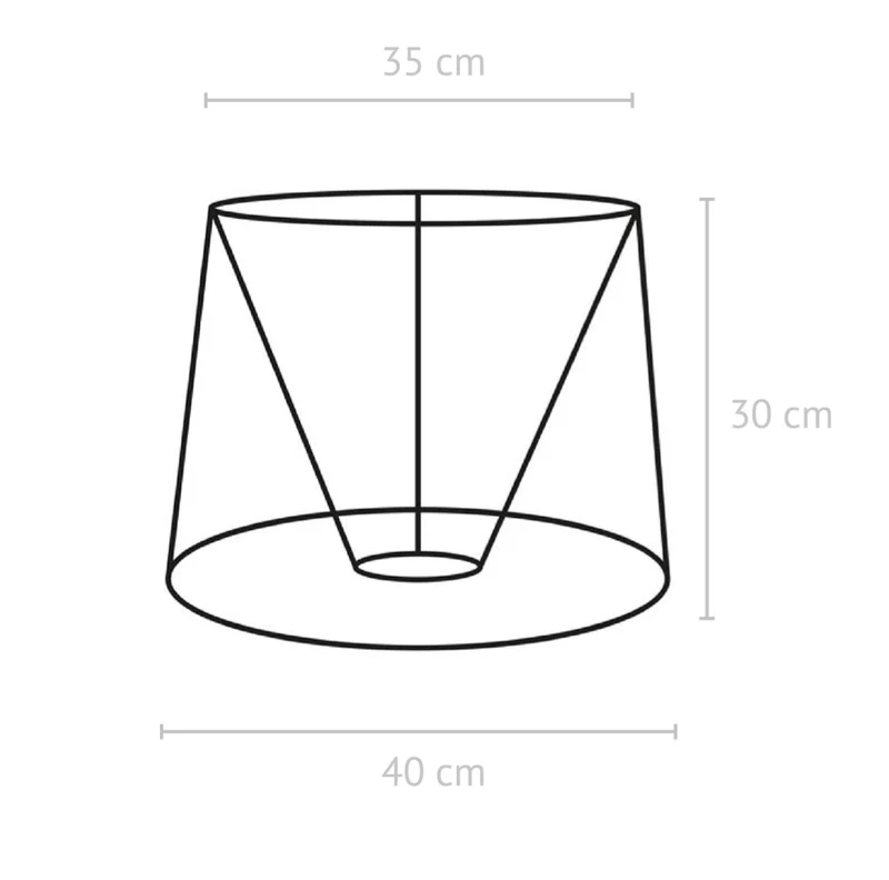 Landhaus Lampenschirm Sofia Plissee 40cm
