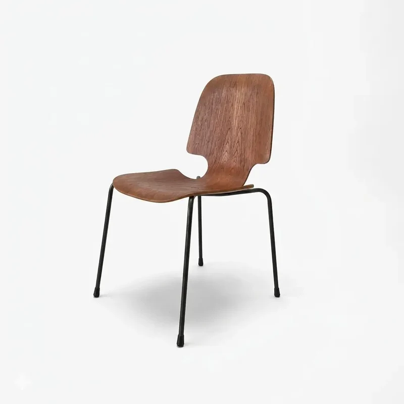 Vintage Stapelstuhl aus Teak-Schichtholz – Mid Century, 1950/60er
