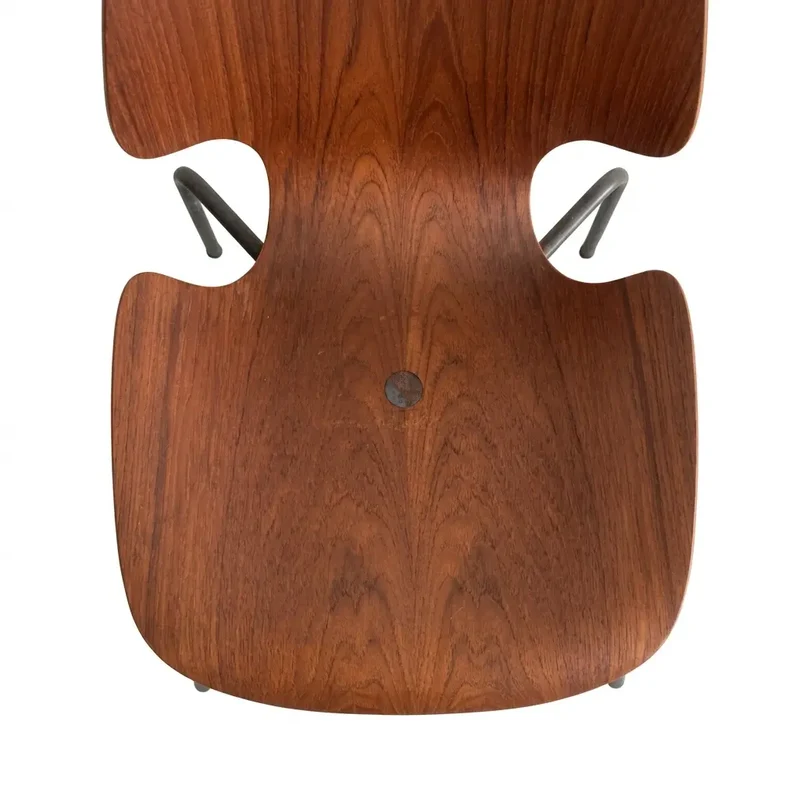 Vintage Stapelstuhl aus Teak-Schichtholz – Mid Century, 1950/60er