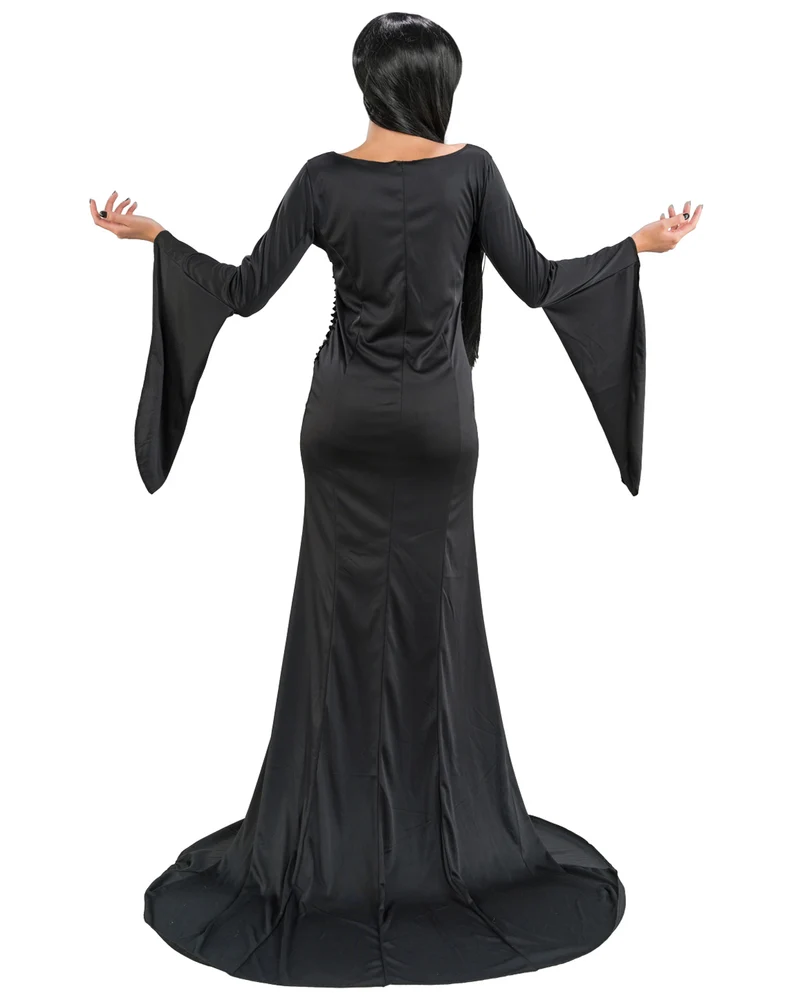 Kostüm "Morticia" für Damen | Langes Kleid Schwarz - Addams Family