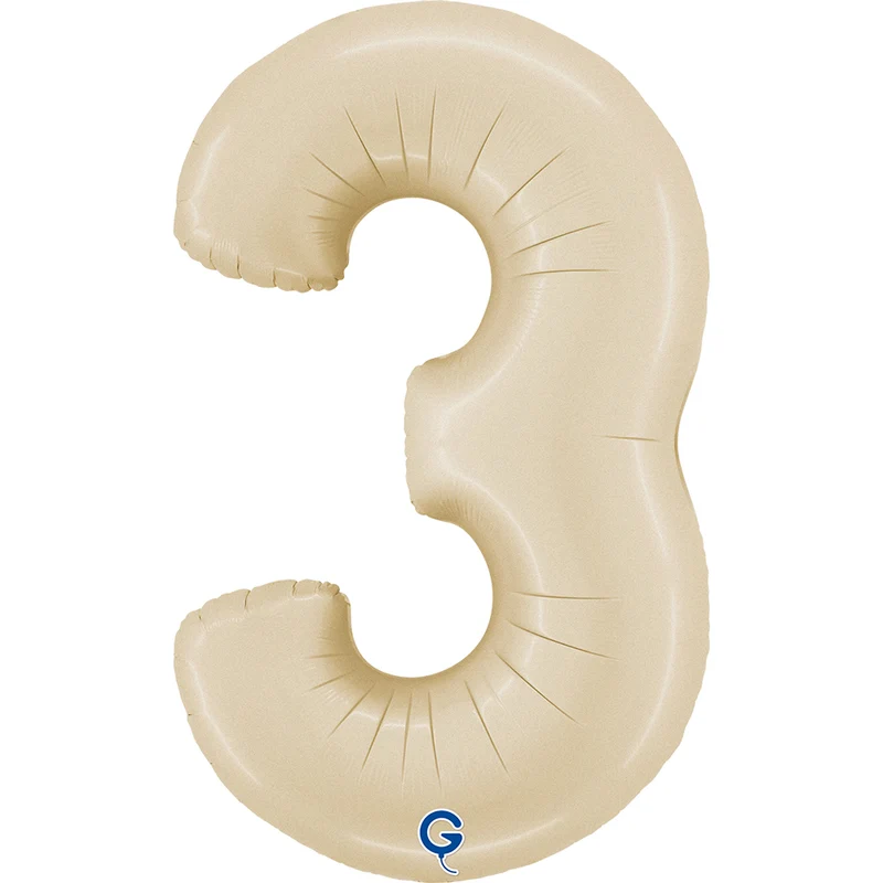 Riesenzahl Folienballon 40"/102cm | Satin Cream