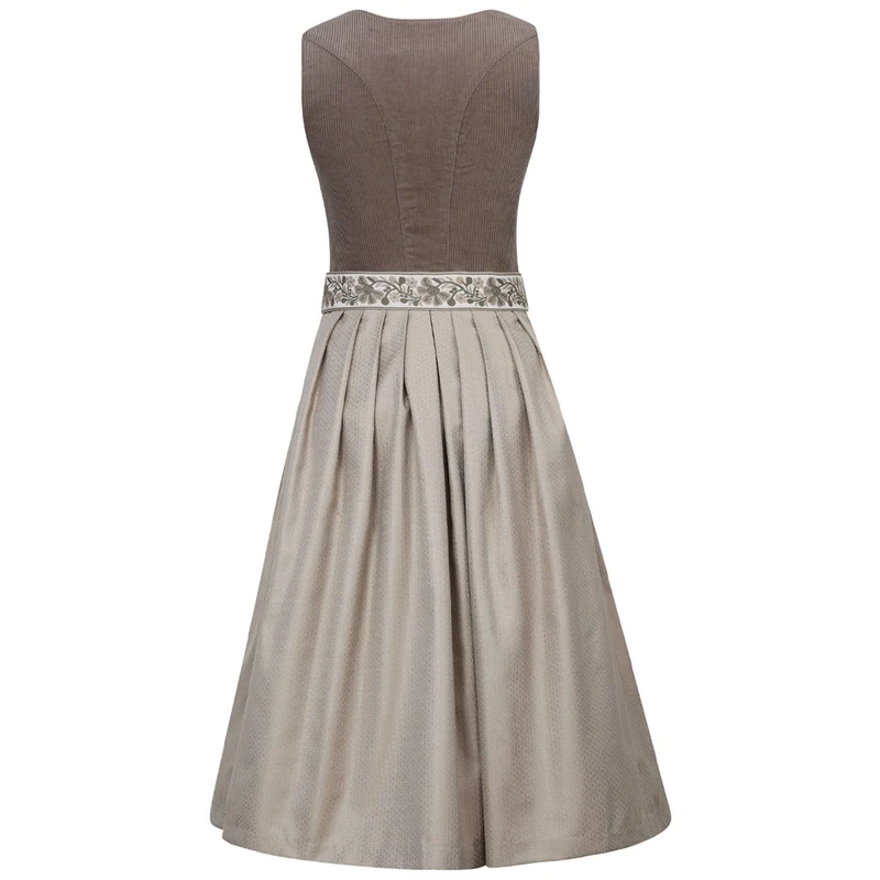 MarJo Dirndl Freudensee Karibu Gerader Ausschnitt Cord 70cm