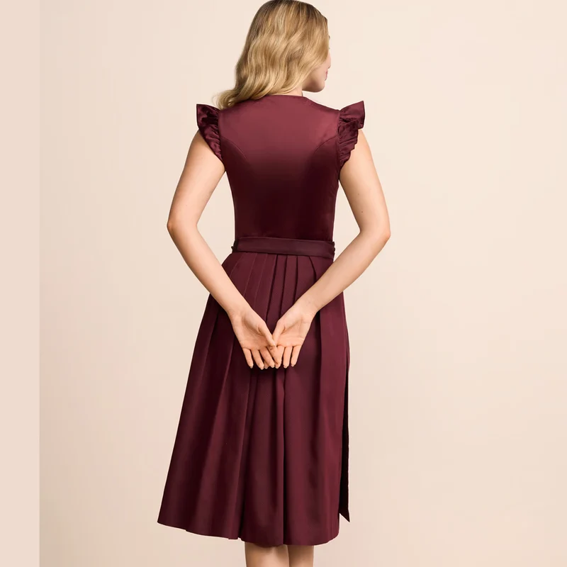 Krüger Dirndl Tisha Bordeaux Flügelarm 70cm