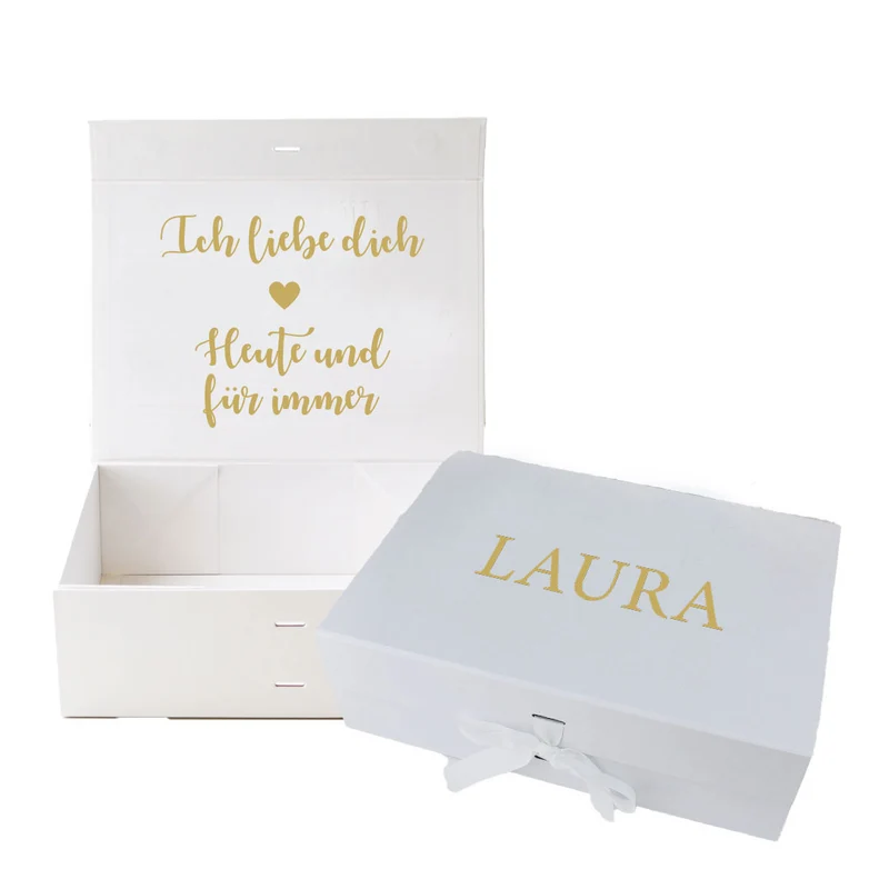 Personalisierte Geschenkbox für die Braut am Hochzeitsmorgen