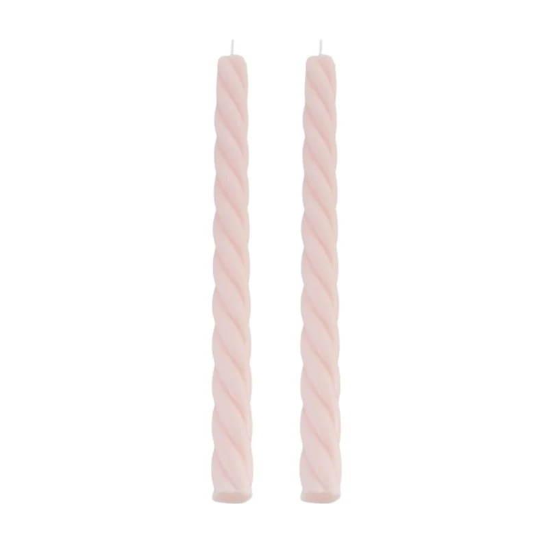 Stabkerze gedreht 26cm (2 Stück)