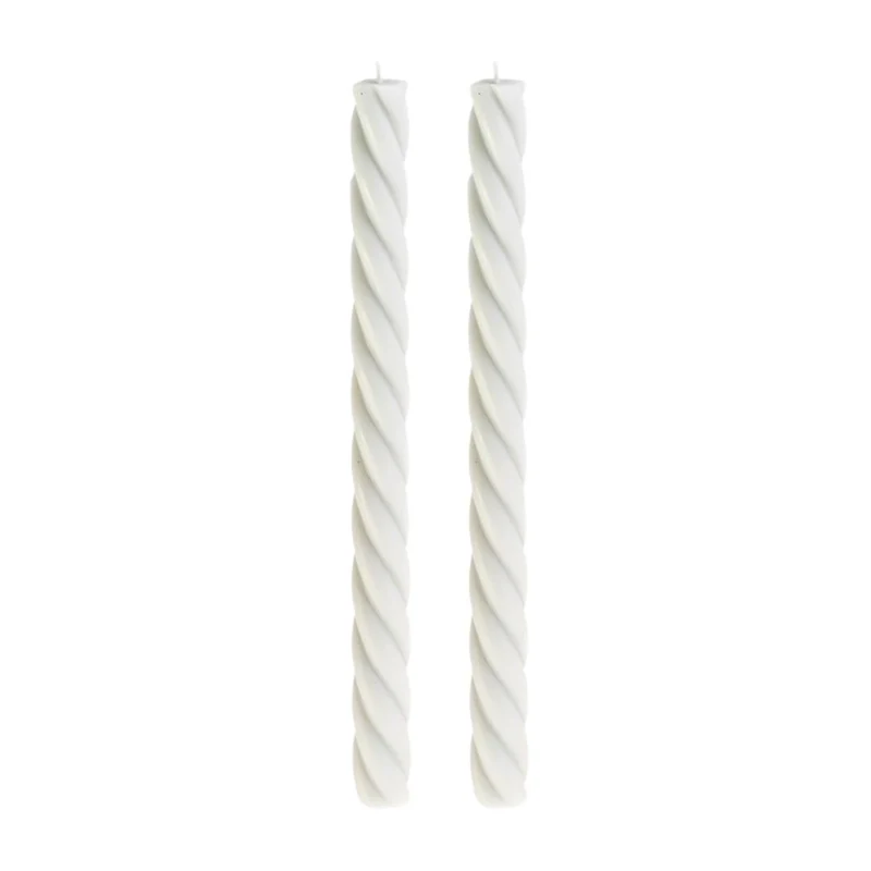 Stabkerze gedreht 26cm (2 Stück)