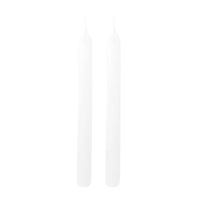 Stabkerze gerillt 25cm (2 Stück)