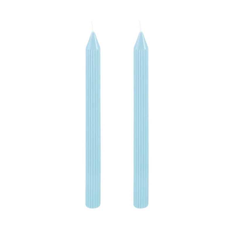 Stabkerze gerillt 25cm (2 Stück)
