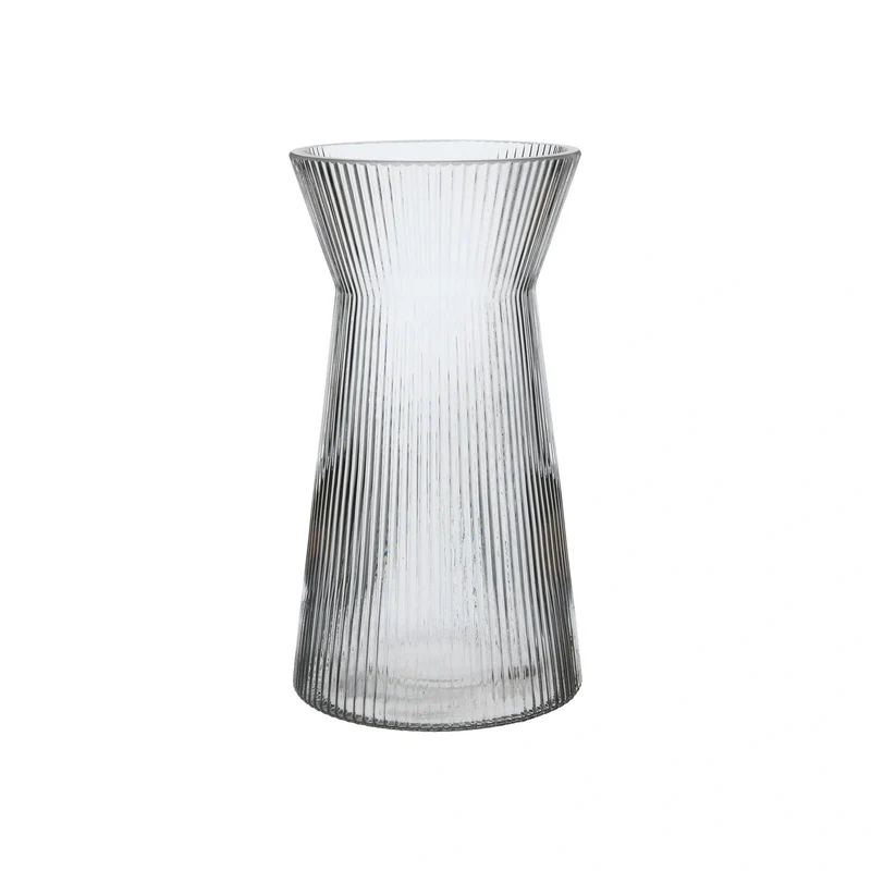 Wikholmform Noomi Vase – Geriffelte Glasvase Klar, 25 cm