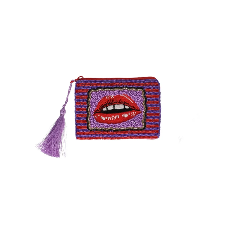 Kosmetiktasche ELODIE XS Motiv: LIPPEN rot/lila