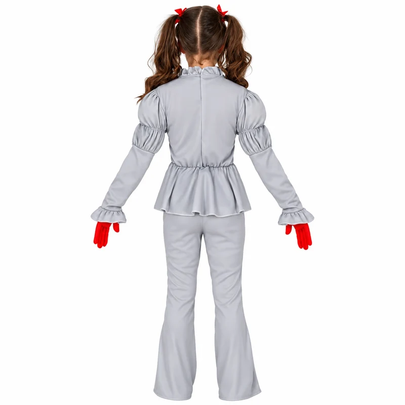 Halloween Kinderkostüm "Horror Clown Grey" | 2-tlg.