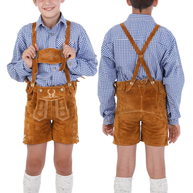 Kids Lederhosen Light Brown