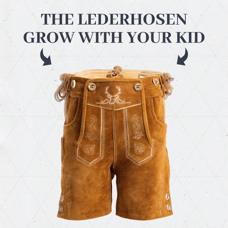 Kids Lederhosen Light Brown