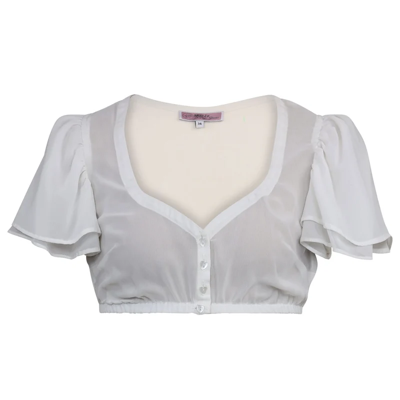 MarJo Dirndlbluse Emmersdorf Off White Flügelarm