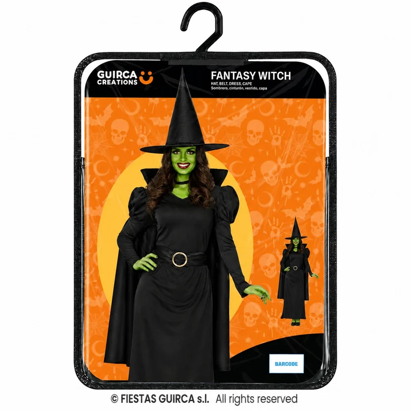Halloween Damen Kostüm "Hexe Black Witch" | 4-tlg.